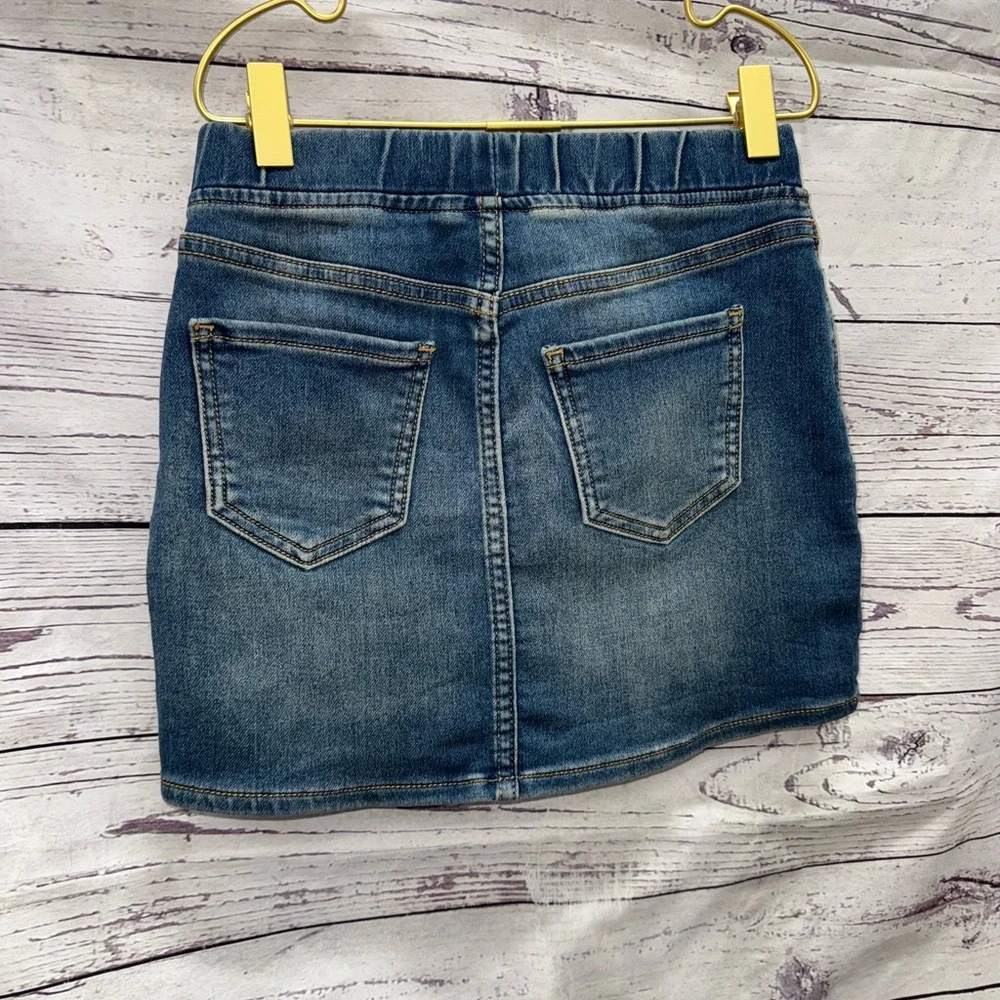Gap Denim Mini Skirt with Drawstring Size Medium